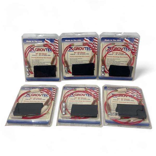 Grovtec EZ Clean Bore Cleaner for 50/ 54 Cal Rifle X 5 Qty and 270/ 7 mm/ 284/ 280 Cal X 1
