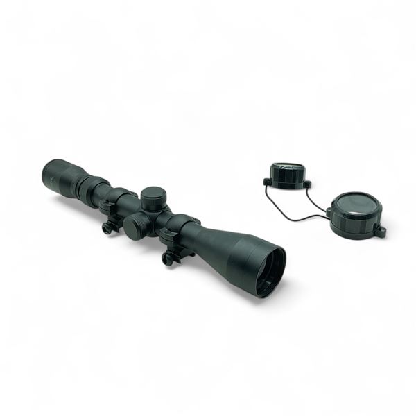SunOptics 3 - 9X 40 mm Hunting Rifle Scope with Duplex Reticle, Rings and Cover