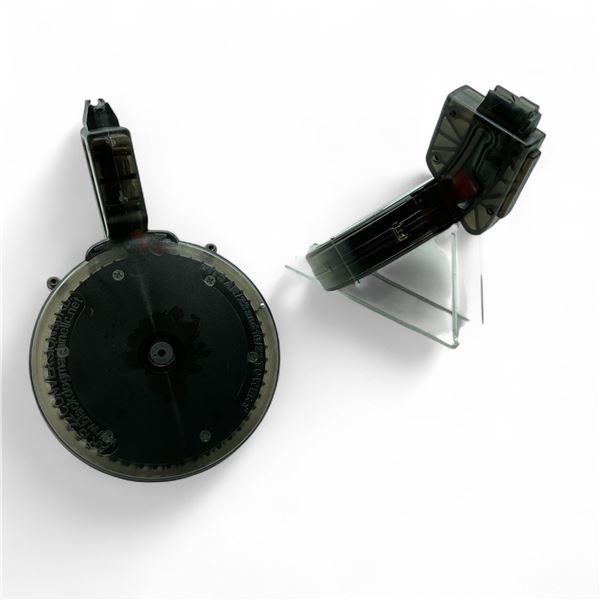 Black Dog Machine Puma AR-15 .22 Conversion Drum Magazine, Pinned to 10 Rounds X 2 Qty
