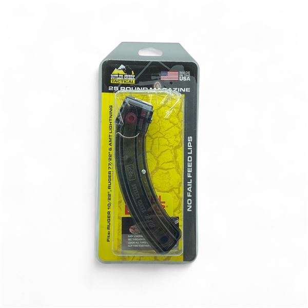 Butler Creek Tactical Ruger 10/22, Ruger 77/22 and AMT Lightning, 25 Round Pinned Magazine
