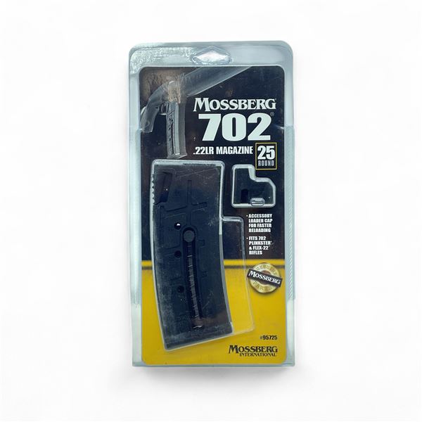 Mossberg 702 .22 LR, 25 Round Magazine with Accessory Loader Cap for 702 Plinkster & Flex-22 Rifles