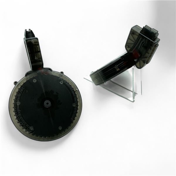Black Dog Machine Puma AR-15 .22 Conversion Drum Magazine, Pinned to 10 Rounds X 2 Qty