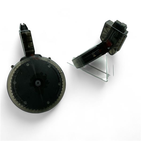Black Dog Machine Puma AR-15 .22 Conversion Drum Magazine, Pinned to 10 Rounds X 2 Qty