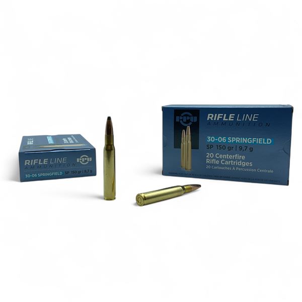 PPU 30-06 Springfield, 150 Grain SP Ammunition, 40 Rounds