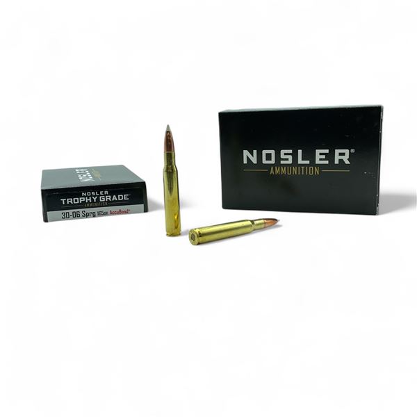 Nosler Trophy Grade 30-06 Spring, 165 Grain AccuBond Ammunition, 40 Rounds