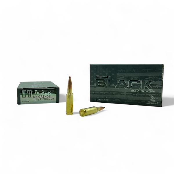Hornady Black 6.5 Grendel, 123 Grain ELD Match Ammunition, 40 Rounds