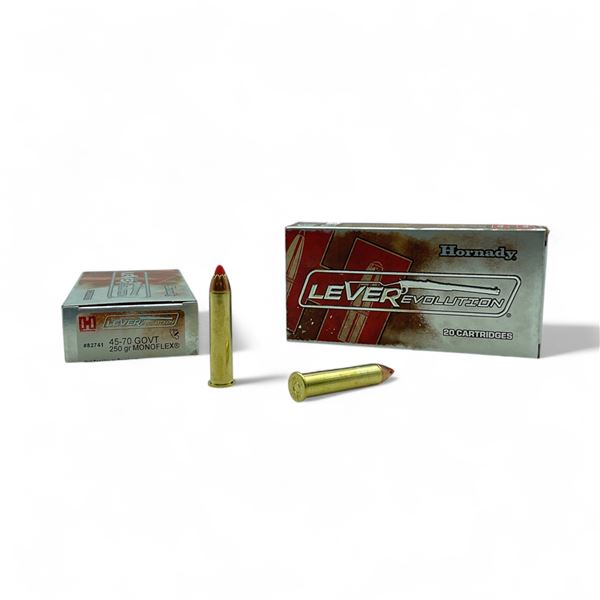 Hornady LeveRevolution 45-70 Govt., 250 Grain Monoflex Ammunition, 40 Rounds