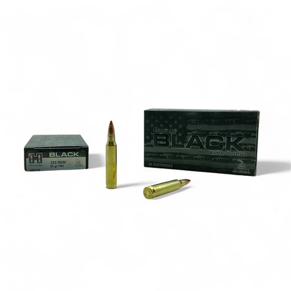 Hornady Black 223 Rem, 62 Grain FMJ Ammunition, 40 Rounds