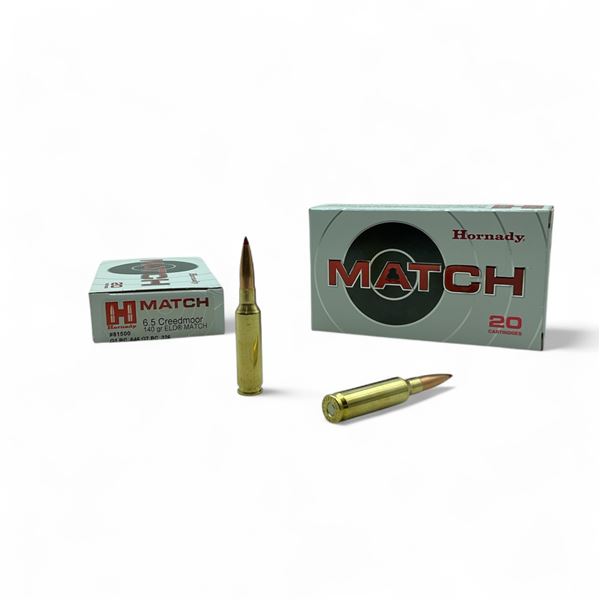 Hornady Match 6.5 Creedmoor, 140 Grain ELD Match Ammunition, 40 Rounds