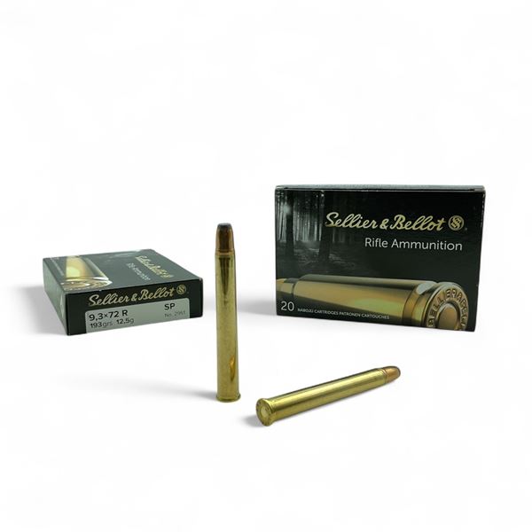 Sellier & Bellot 9.3x72 R, 193 Grain SP Ammunition, 40 Rounds