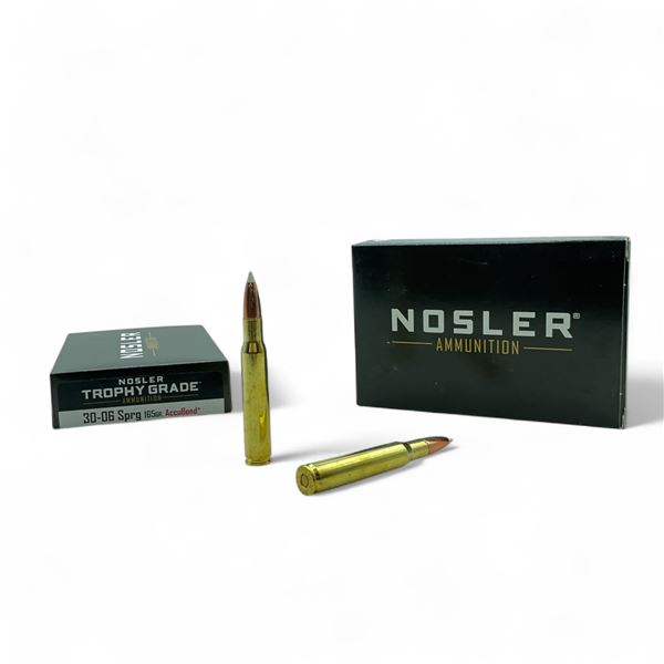 Nosler Trophy Grade 30-06 Spring, 165 Grain AccuBond Ammunition, 40 Rounds