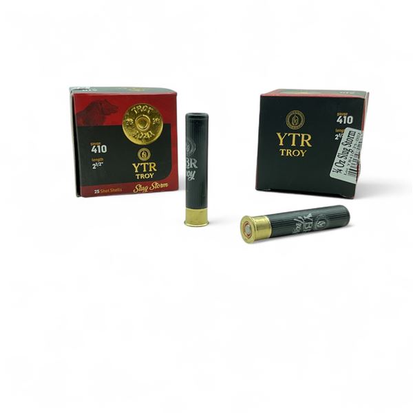 YTR Troy 410 Ga, 2-1/2", 1/4 oz Slug Storm Ammunition, 50 Rounds