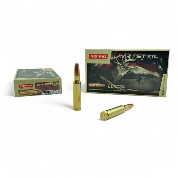 Norma Whitetail 308 Win, 180 Grain Ammunition, 40 Rounds