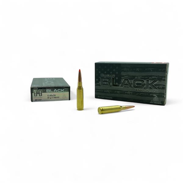 Hornady Black 5.45x39, 60 Grain V-Max Ammunition, 40 Rounds