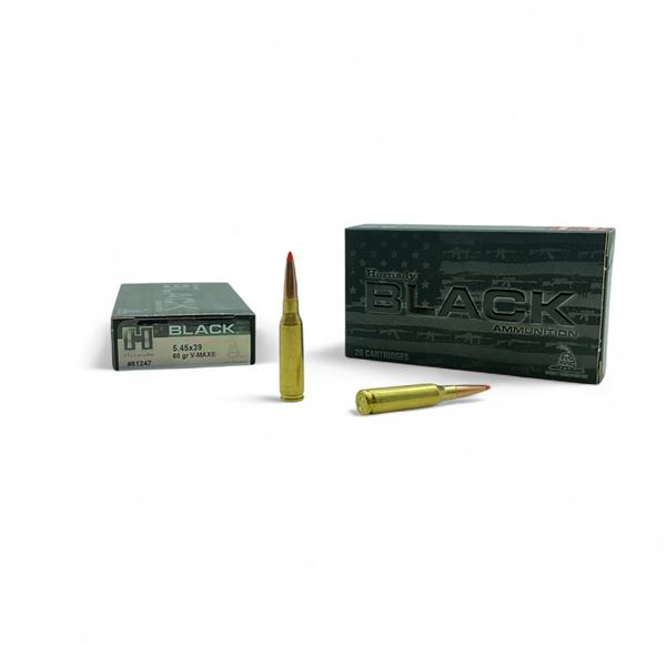 Hornady Black 5.45x39, 60 Grain V-Max Ammunition, 40 Rounds