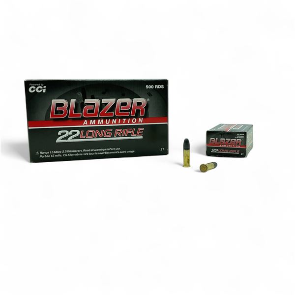 CCI Blazer .22 LR, 40 Grain Ammunition, 500 Rounds