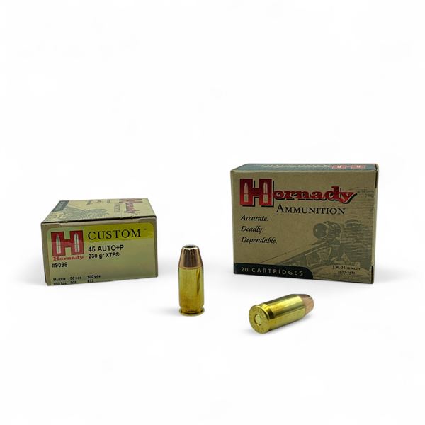 Hornady Custom 45 Auto+P, 230 Grain XTP Ammunition, 40 Rounds
