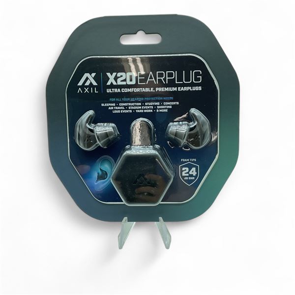 Axil X30i Ear Plugs, 19 NRR, Black
