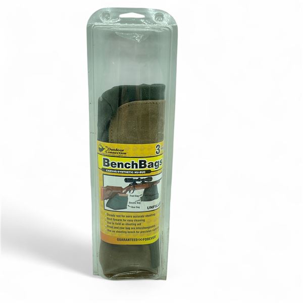 The Outdoor Connection 3 Piece Bench Bag Set, Canvas/ Synthetic Nu-Buc, Unfilled