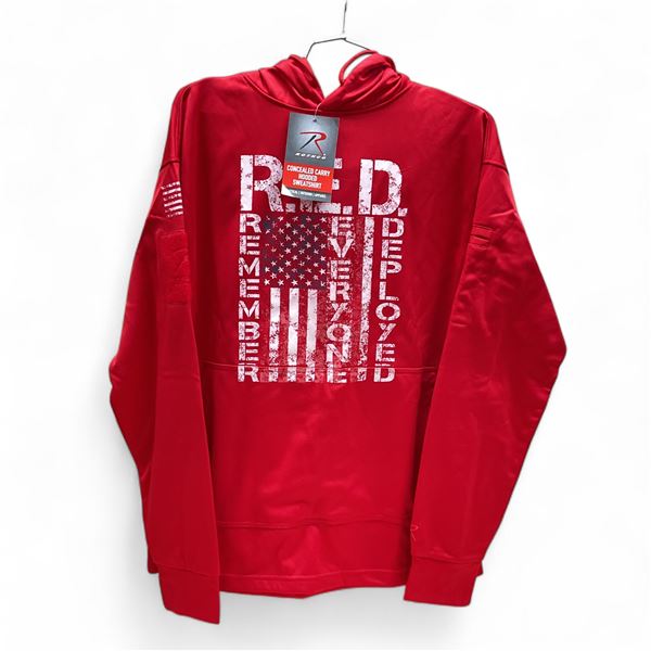 Rothco Concealed Carry Hoodie, R.E.D, Size: Large