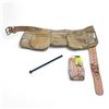 Image 1 : Kuny's Tool Belt, Size: Approximately  , Irwin Saddle Leather Hammer Holster, & Miscellaneous Item