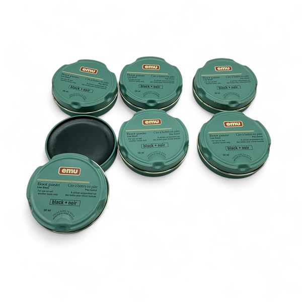 Emu Boot Paste/ Polish, Black X 6 Qty