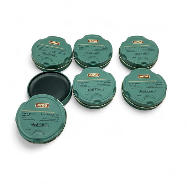 Emu Boot Paste/ Polish, Black X 6 Qty