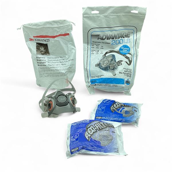 Assorted Advantage and 3M Facepiece Respirator and Filters
