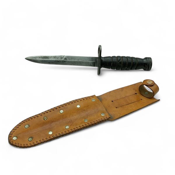 Bayonet, 6.25" Blade with Leather Sheath