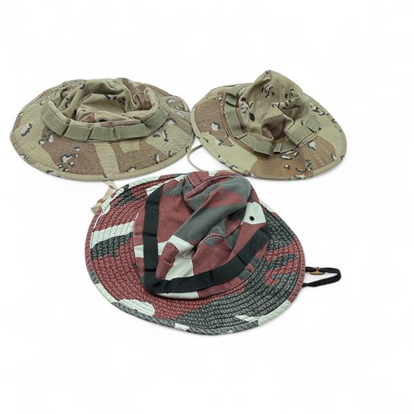 Assorted Camo Hot Weather Hats X 3 Qty