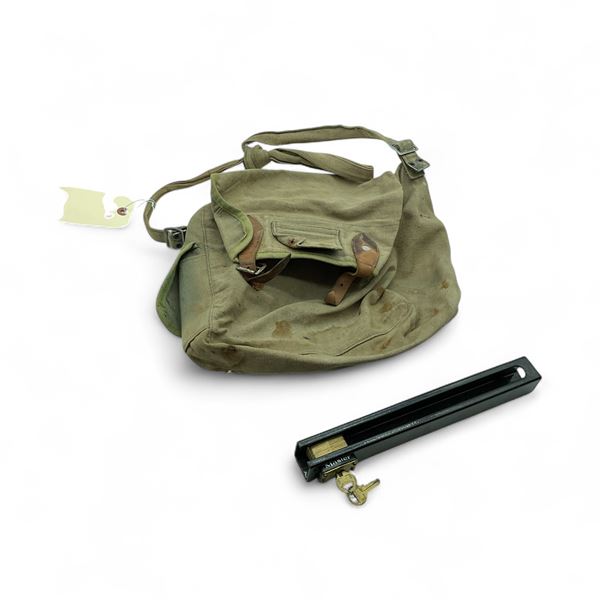 Unknown Bar Lock and Canvas Messenger Bag