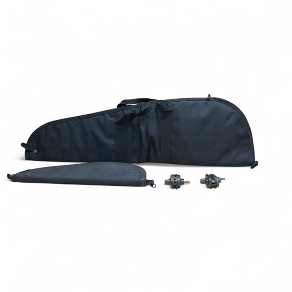 Gunmate Pistol Rug, 32.5" Gun Case and Keyed Trigger Locks X 2 Qty