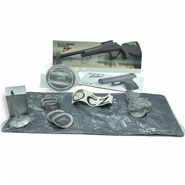 CZ Promotional Banners, Stickers, Window Coverings, Pen Holder, Counter Mats
