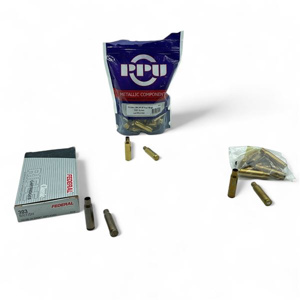 Lapua 7.62x51, 6.5 Creedmoor and 308 Win Brass, Approximately 93 Total Qty