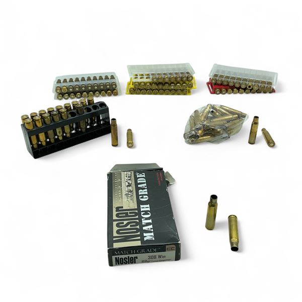 Assorted .308 Win Brass, Approximately 124 Qty