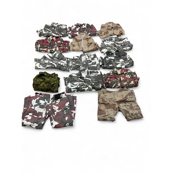 Assorted Camo Combat Shirts and Pants