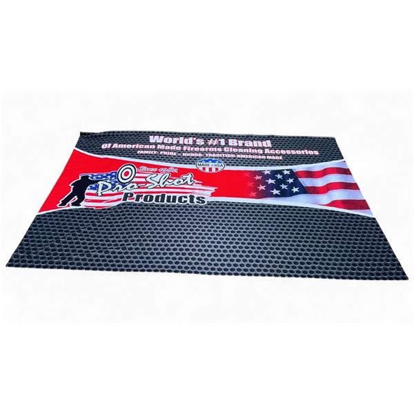 Pro Shot Banner, Blue Force Gear Table Cover and Axil Standing Banner