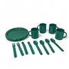Image 1 : Plastic Camping Plate/ Cutlery Set: 4 Plates, 4 Cups, 4 Spoons, 2 Forks, 2 Knives