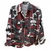 Image 8 : Red Camo Combat Shirt and Pants, Sizes: Medium Large and Extra-Large