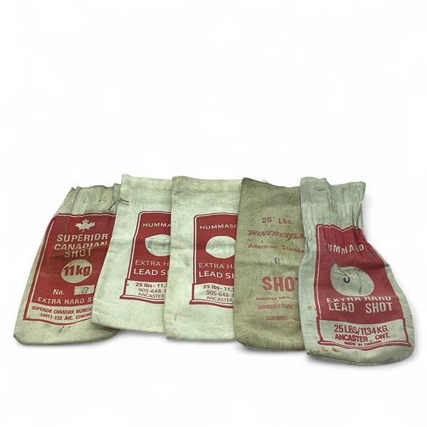 Assorted Collectable Ammunition Boxes, Collectable Hercules Powder Tin and Canvas Shot Bags