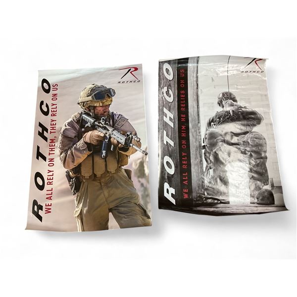Assorted Rothco Posters, Axil Table Cover and Axil Vinyl Banners