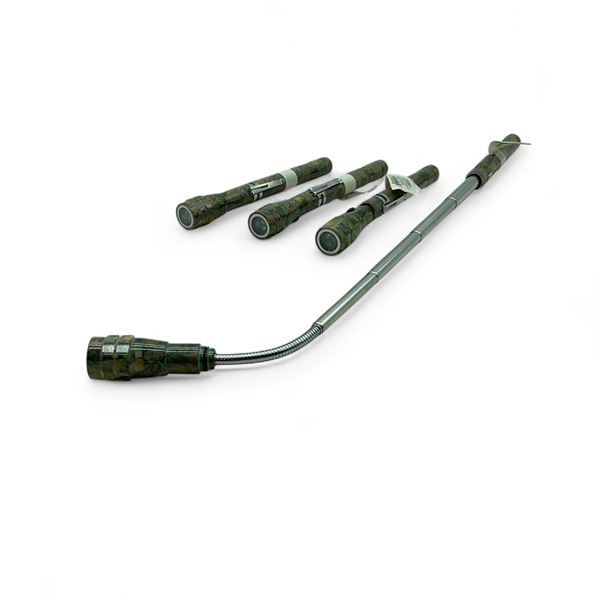 River's Edge Telescopic Flashlight, Camo X 4 Qty, New