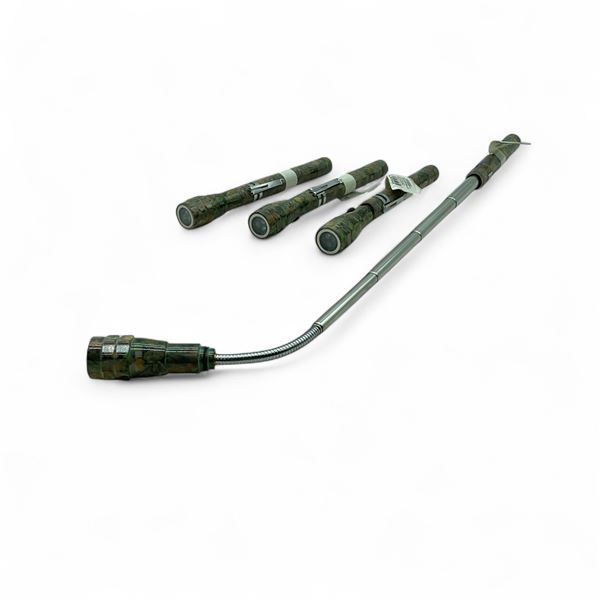 River's Edge Telescopic Flashlights, Camo X 4 Qty, New