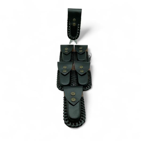 Assorted Leather Belt Pouches X 6 Qty