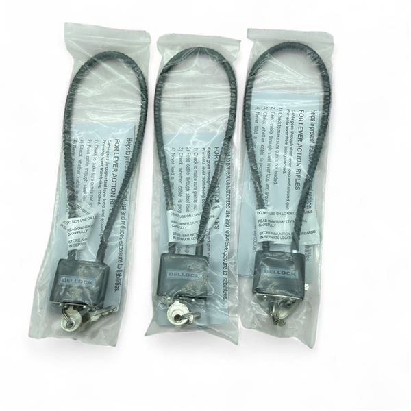 Bellock Keyed Cable Locks X 3 Qty, New