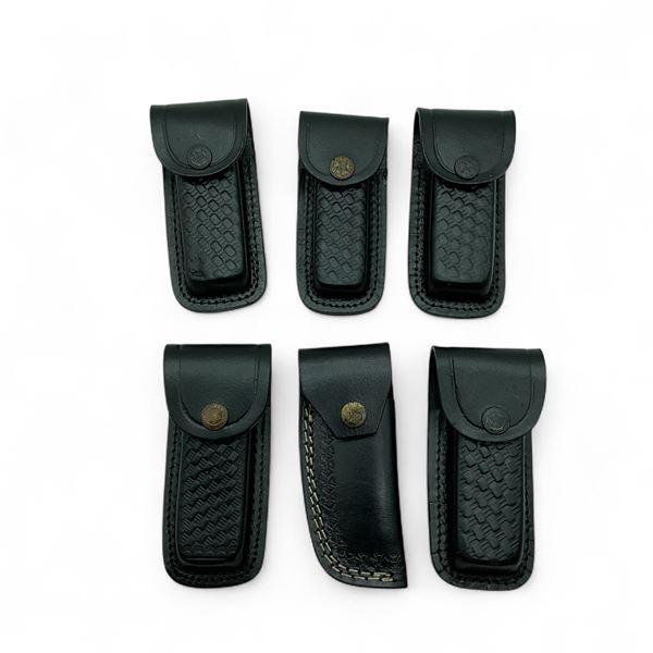 Assorted Leather Belt Pouches X 6 Qty
