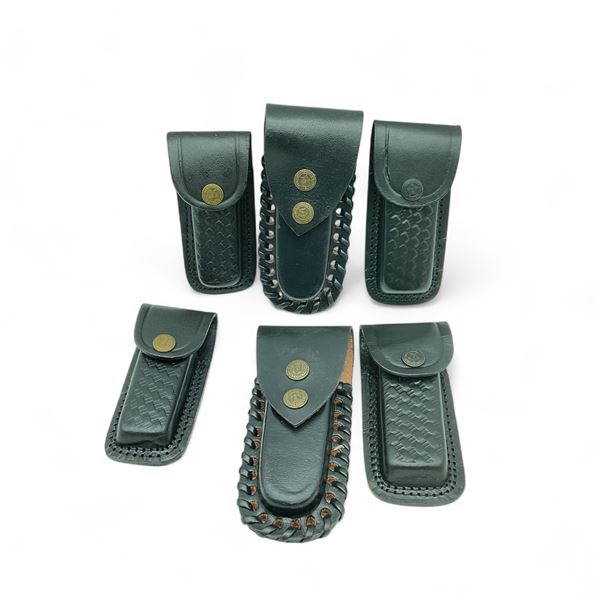 Assorted Leather Belt Pouches X 6 Qty