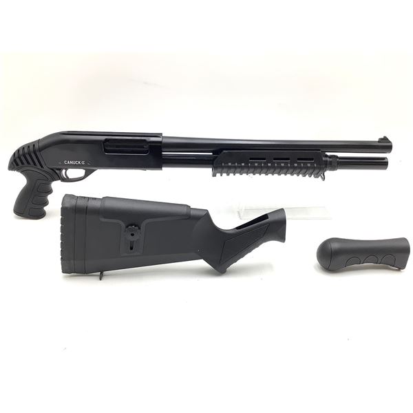Canuck Enforcer 12Ga Pump Action Shotgun 3" Chamber 17" Barrel Black 3 Stocks, New