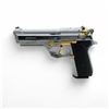 Image 2 : Girsan MC Compact Semi Auto Pistol 9MM 4.25" Barrel Chrome With Gold Accents, Restricted