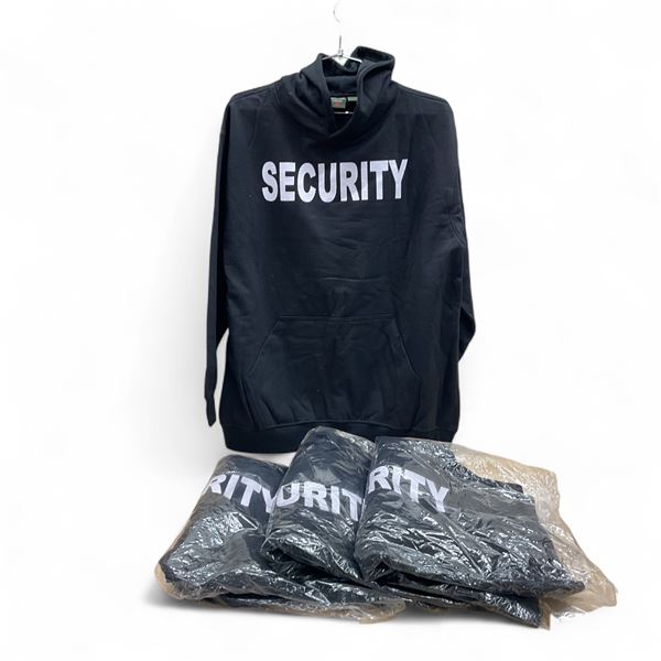 "Security" Hoodie, Size: Extra-Large x 4 Qty